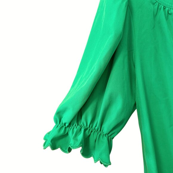 NEW Pomander Place Tuckernuck Emerald Green Selena Dunmore Green Blouse size S - Picture 5 of 8